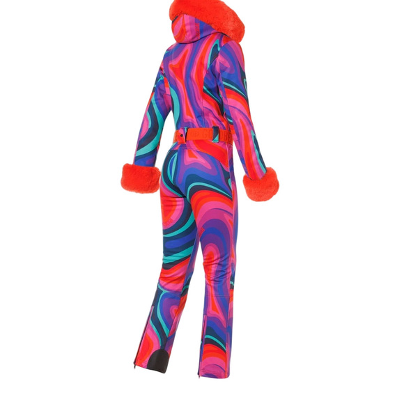 NWT Goldbergh Women's La Fête Faux Border Ski Suit - ABSINTHE RAINBOW - 36 (4) - Picture 6 of 7